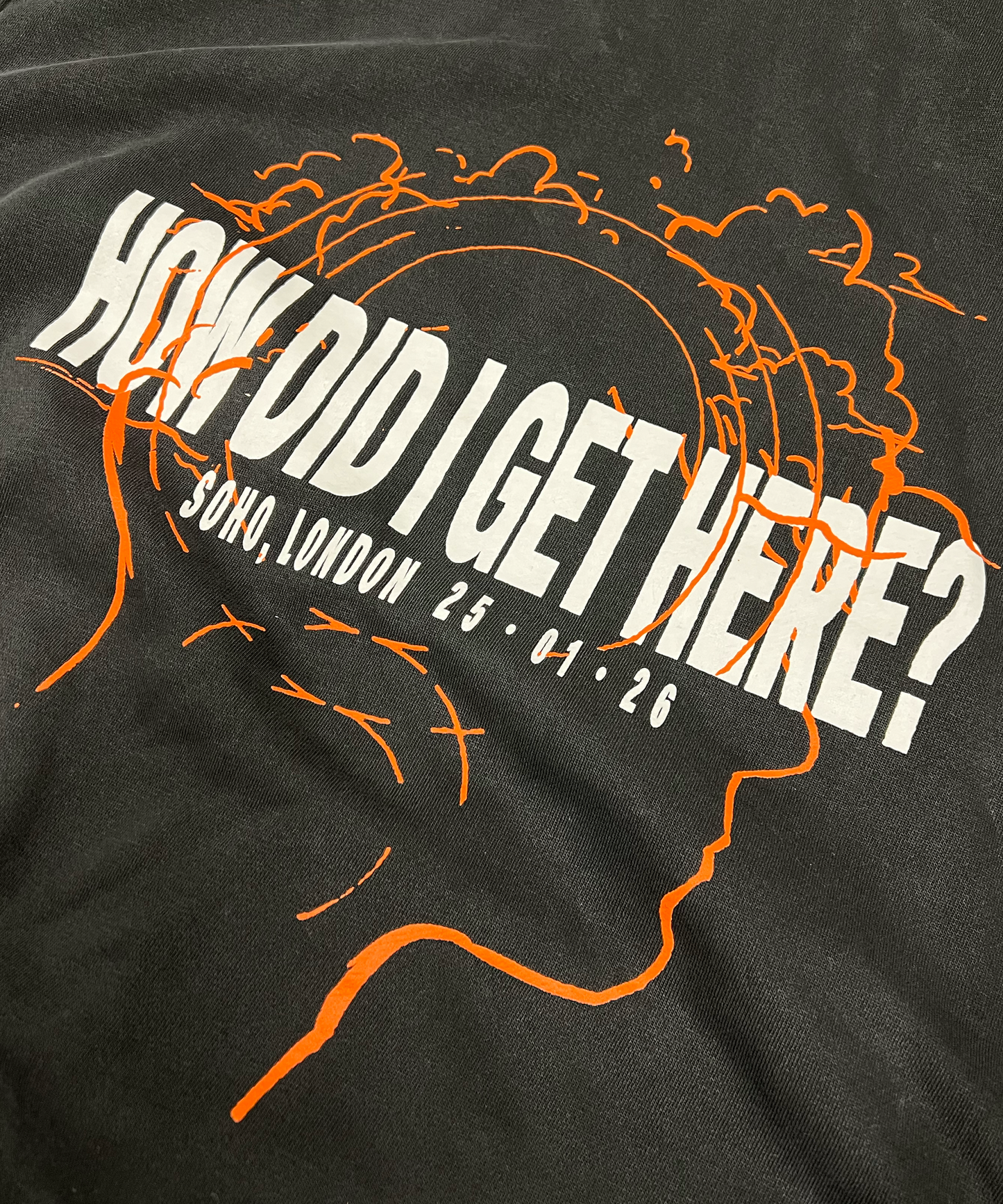 How Did I Get Here? The Experience Soho London | Faded Black Hoodie