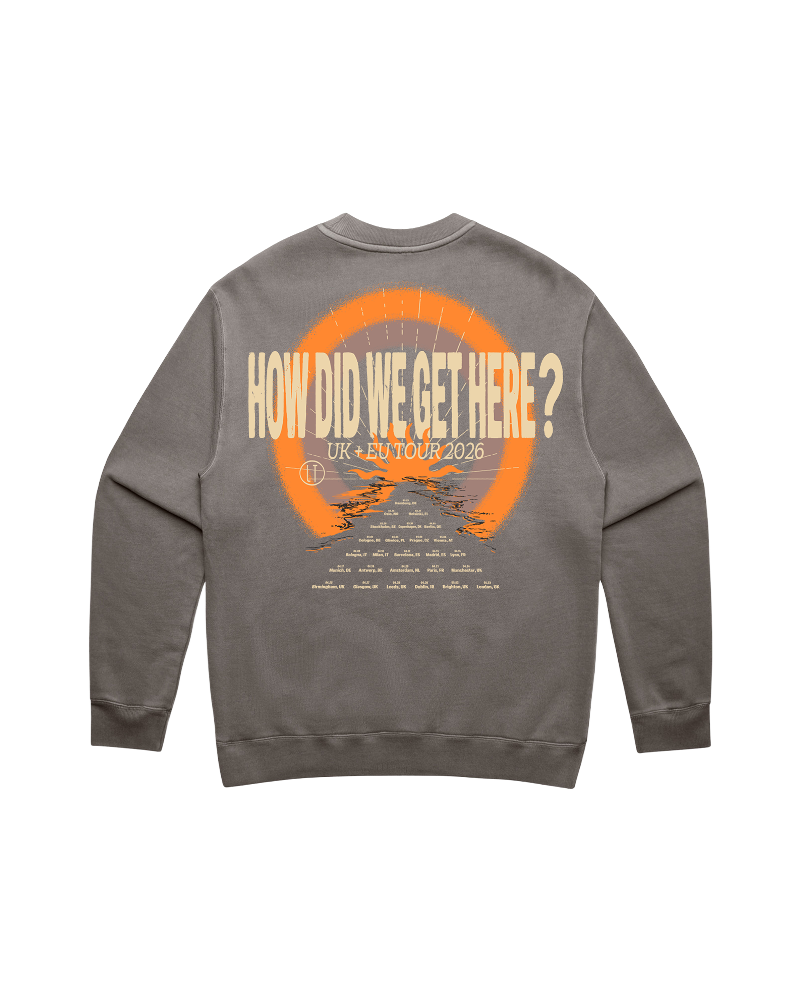 How Did We Get Here? Tour | UK & EU Charcoal Crewneck